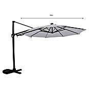 Sunfun Parasol de jardín Kauai (Gris claro, Diámetro de cobertura: 350 cm) | BAUHAUS