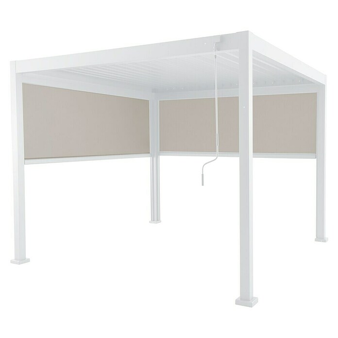 Sunfun Milos Pérgola estándar con laterales (L x An x Al: 294 x 386 x 235 cm, Aluminio, Blanco) | BAUHAUS