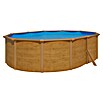KWAD Pool-Set Steely de luxe Wood (L x B x H: 4,9 x 3,6 x 1,2 m, Fassungsvermögen: 19.400 l, Oval)