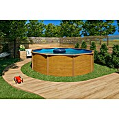 KWAD Pool-Set Steely de luxe Wood (Durchmesser: 3,6 m, Höhe: 1,2 m, Fassungsvermögen: 11.600 l, Rund)