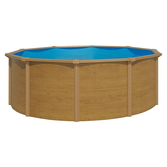 KWAD Pool-Set Steely de luxe Wood (Durchmesser: 3,6 m, Höhe: 1,2 m, Fassungsvermögen: 11.600 l, Rund)
