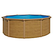 KWAD Pool-Set Steely de luxe Wood (Durchmesser: 3,6 m, Höhe: 1,2 m, Fassungsvermögen: 11.600 l, Rund)