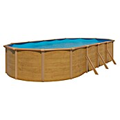 KWAD Pool-Set Steely de luxe (L x B x H: 7,3 x 3,6 x 1,2 m, Fassungsvermögen: 28.900 l, Oval)