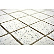 Mozaïektegel (30,6 x 30,6 cm, Crèmewit, Mat)