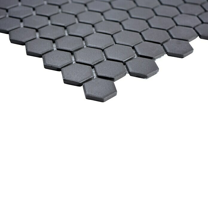 Mozaik pločica Hexagon Uni CU HX089  (26 x 30 cm, Crne boje, Mat) | BAUHAUS