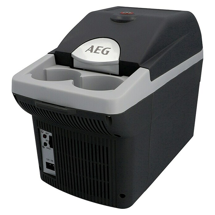 AEG Nevera de camping BK 6 (Capacidad volumétrica: 6 l, 2 soportes para bebidas, Negro) | BAUHAUS