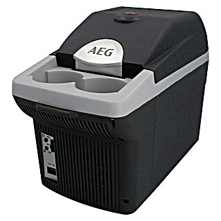 AEG Nevera de camping BK 6 (Capacidad volumétrica: 6 l, 2 soportes para bebidas, Negro)