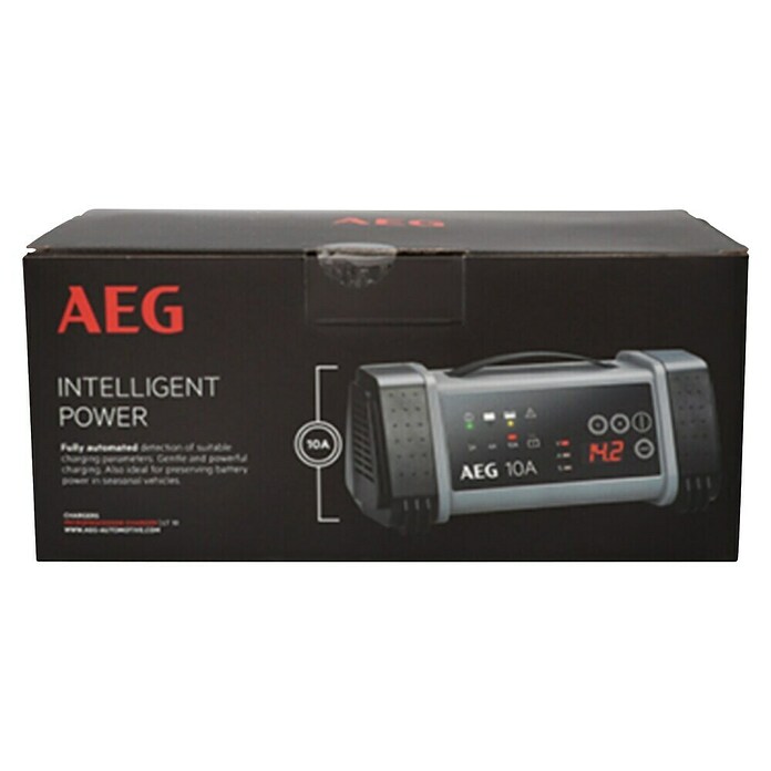 AEG Equipo cargador automático LT10 (Apto para: Baterías AGM/Gel/Plomo ácido 12/24 V, 230 V) | BAUHAUS