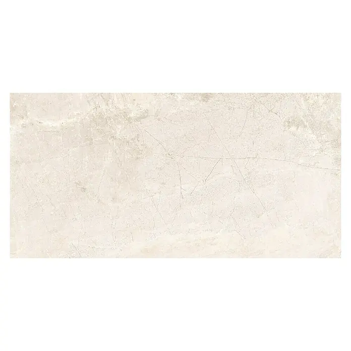 Halcón Pavimento porcelánico Tempo - 60 x 120 cm, Cotton, Brillante, Espesor: 9 mm - Elegante baldosa beige con sutiles vetas de mármol. Ideal para interiores con estilo, aspecto natural y larga durabilidad.