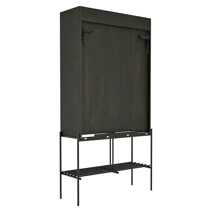 VitrA Equal Bad-Hochschrank - B x T x H: 73,5 x 27,5 x 141 cm, Ulme - Elegantes graues Sideboard mit schlichtem Design, das Funktionalität und Stil vereint, ideal für moderne Wohnräume.