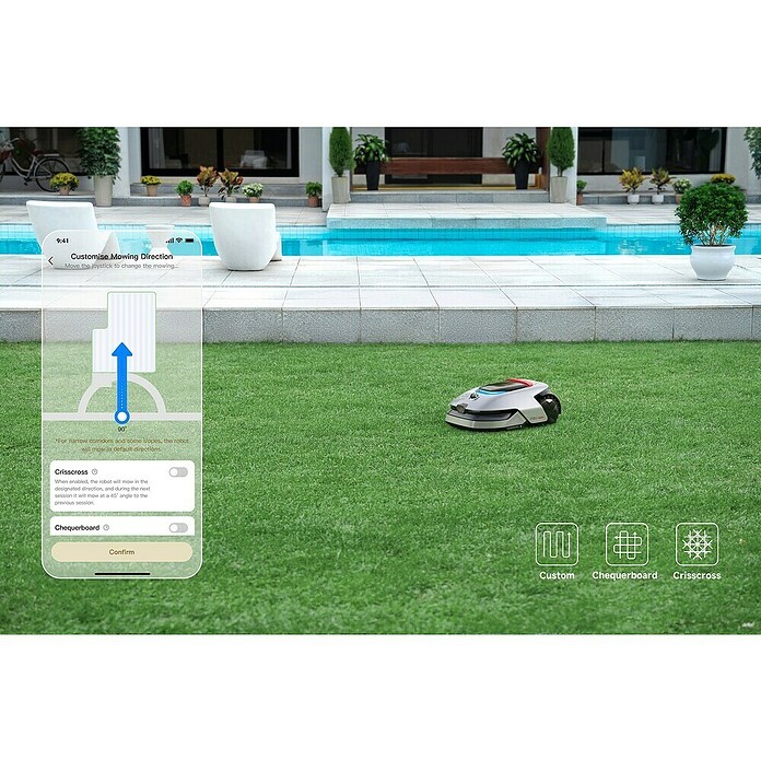 Dreame Robot cortacésped A2 2000 (2.000 m², Ancho de corte: 22 cm, Navegación por láser, LiDAR) | BAUHAUS