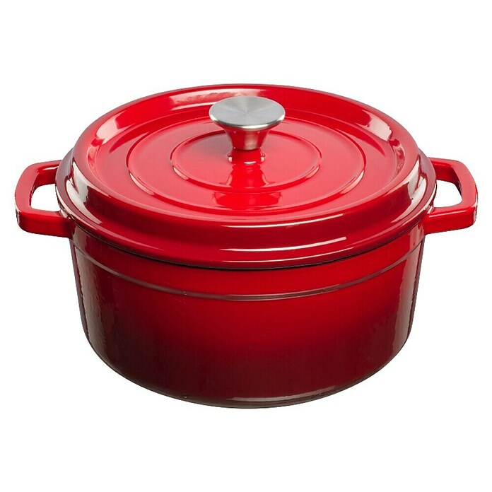 Posoda za peko s pokrovom  (26 cm, Lito železo, Rdeča) | 8315 - Grill-Zubehör Marke | ICGB - Grillzubehör | ICG - Grillgeräte / Grillzubehör | IC - Freizeit im Garten | I - Stadtgarten | BAUHAUS