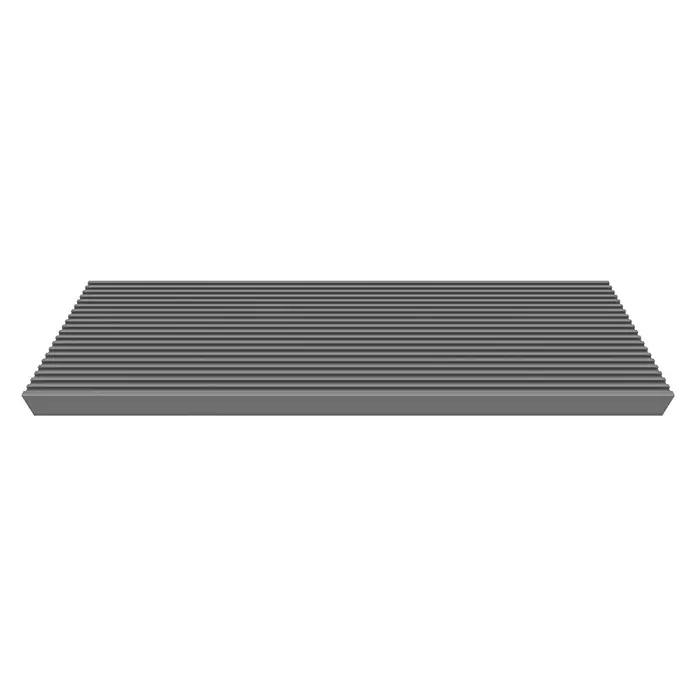 Dolle Außentreppe Gardentop - Trimaxstufen, Anthrazit, Feuerverzinkte Geländerstäbe, Breite: 80 cm, Anzahl Stufen: 5 Stk., Geschosshöhe: 90 cm - 110 cm - Graue, gerippte Platte, die sich ideal für verschiedene architektonische oder gestalterische Anwendungen eignet. Robust und vielseitig verwendbar.