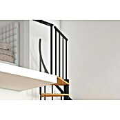 Dolle Spindeltreppe Calgary (Durchmesser: 140 cm, Anthrazit, Farbe Stufen: Buche Natur, Geschosshöhe: 244,8 - 280,8 cm)