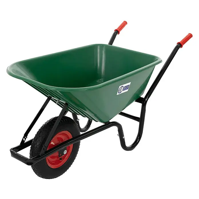 ECD Germany Gartenschubkarre Transportkarre für Garten 100L mit Metallfelge - Material Wanne: Stahl