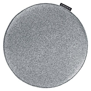 Sitzkissen rund Carl (Ø x H: 35 x 2 cm, Grau, 100 % Polyester)