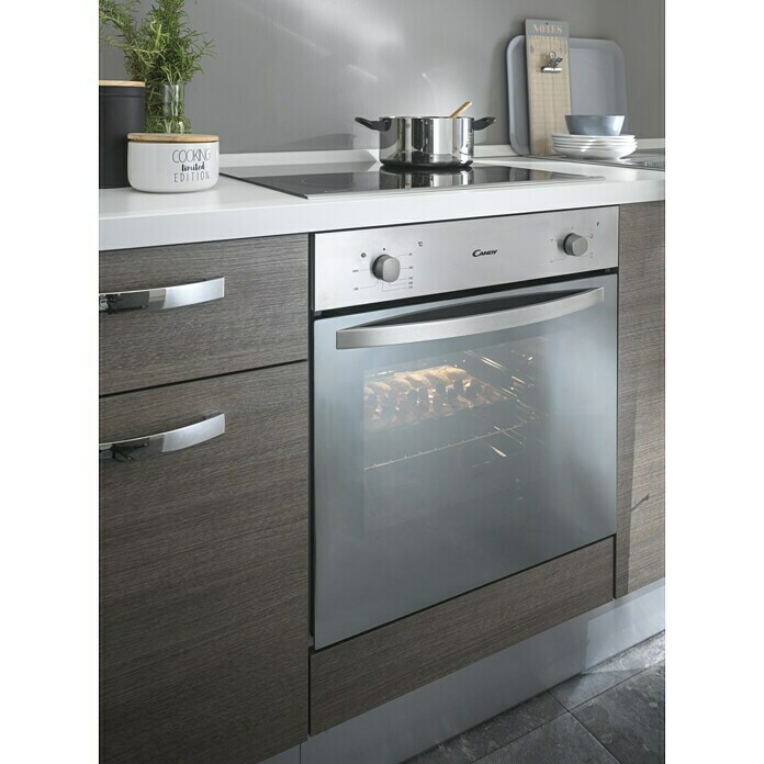 Küchenzeile Rita (Breite: 270 cm, Mit Elektrogeräten, Eiche Grau-Nachbildung)