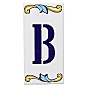 Azulejo de gres Letra B (7,5 x 15 cm, Blanco, Brillante)