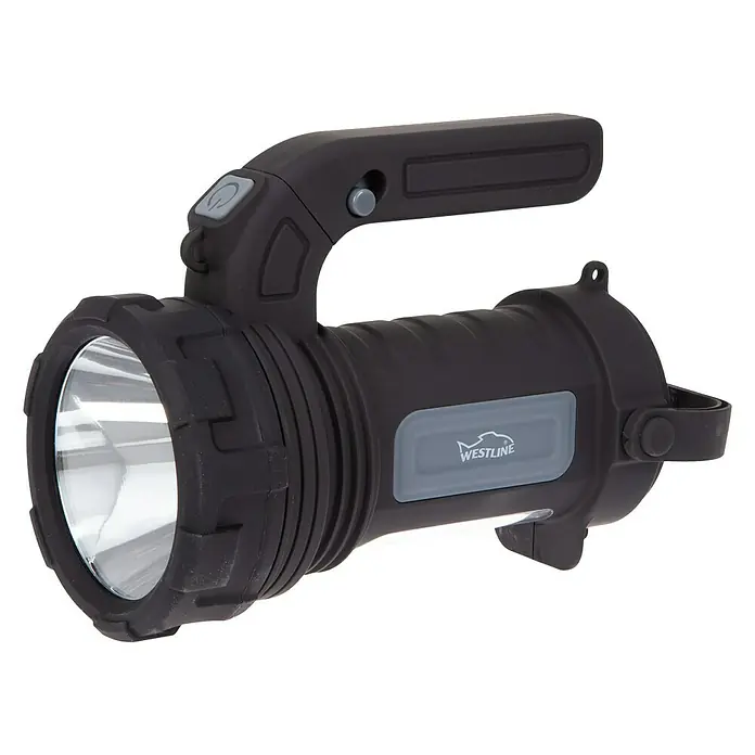 Westline Handscheinwerfer 3 in 1 - L x B x H: 12,5 x 5 x 8,5 cm - Schwarze Westline Handleuchte für den vielseitigen Einsatz, ideal für Outdoor-Aktivitäten und Notfälle.
