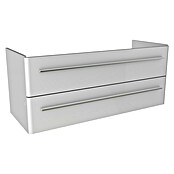 Modern 3.0 Waschtischunterschrank (49 x 116 x 42 cm, 2 Schubkästen, Weiß, Hochglanz)