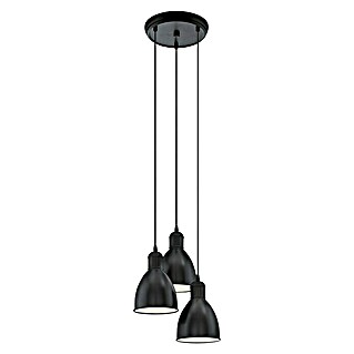Eglo Priddy Lámpara colgante redonda (180 W, Ø x Al: 155 mm x 110 cm, Negro, E27)