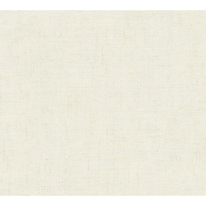 AS Creation Greenery Vliestapete (Creme, Uni, 10,05 x 0,53 m)