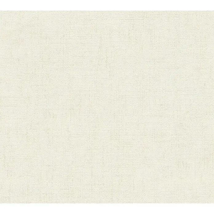 A.S. Création Greenery Vliestapete Borneo - Creme, Uni, 10,05 x 0,53 m - Beige Leinwandtextur für Hintergründe und Designprojekte, die eine natürliche und dezente Optik benötigen.