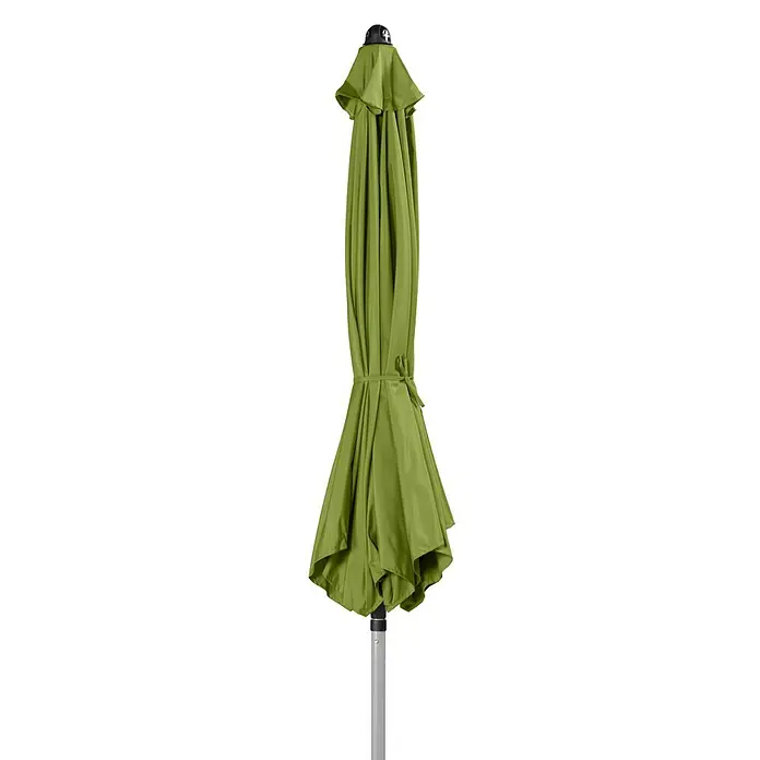 Doppler Active Marktschirm rund Auto Tilt - Fresh Green, Durchmesser Bespannung: 280 cm - Geschlossener grüner Sonnenschirm mit silbernem Mast. Ideal für den Garten, spendet Schatten und schützt vor Sonne.
