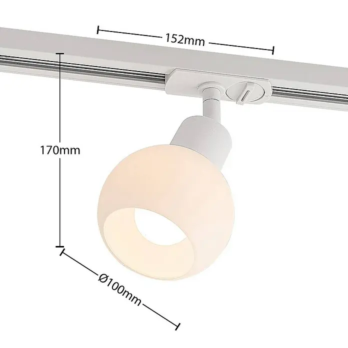 Lindby LED-Spannseilsystem Linaro - weiß / opal, weiß / opal