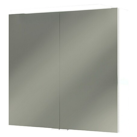 Camargue LED-Spiegelschrank Vela (B x H: 72 x 68,5 cm, Holz, Weiß)