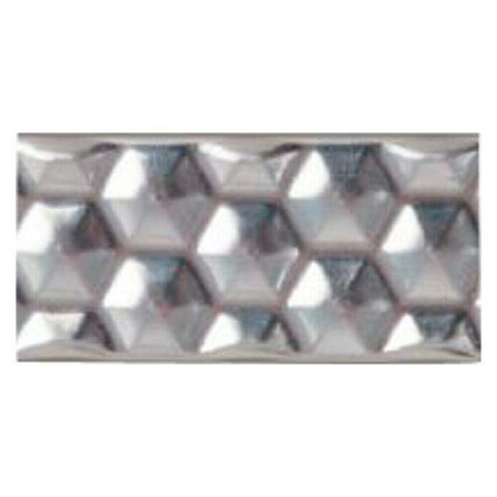 Perfil en U decorativo 3D Hexágonos (2,5 m x 20 mm x 8 mm, Brillante)