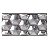 Perfil en U decorativo 3D Hexágonos (2,5 m x 20 mm x 8 mm, Brillante)