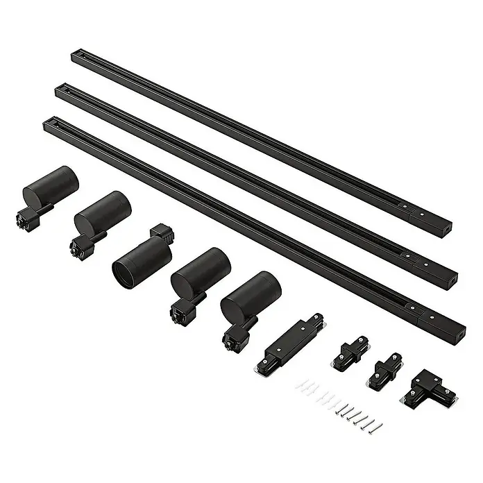 Prios LED-Spannseilsystem Jorell - L x B x H: 300 x 5,5 x 16 cm, schwarz, schwarz