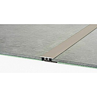 LOGOCLIC Übergangsprofil 322 (Edelstahl matt, 0,9 m x 27 mm, Montageart: Stecken)