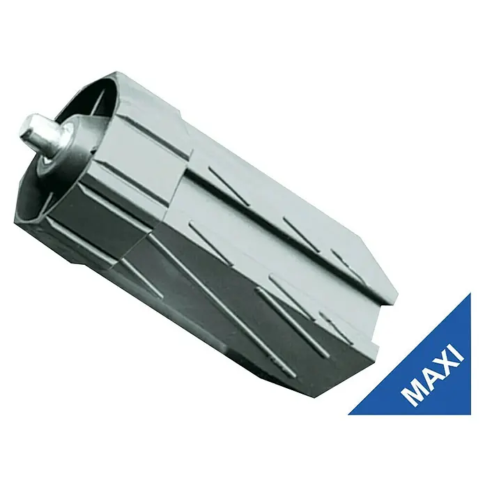 Schellenberg Walzenhülse Maxi - Durchmesser Achtkantwelle: 60 mm, Länge: 72 mm, Geeignet für: Rollladen-Maxi-Systeme - Grauer Maxi-Rollladenwickler mit Schlitzen für eine reibungslose Rollladenfunktion. Das Produkt sorgt für eine zuverlässige Bedienung.