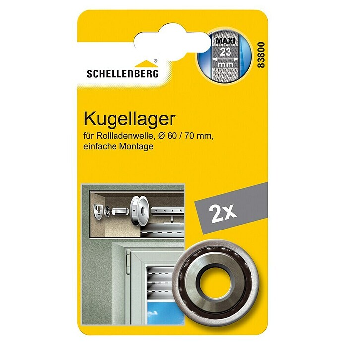 Schellenberg Kugellager (Durchmesser: 40 mm, Durchmesser Achtkantwelle: 60 - 70 mm)