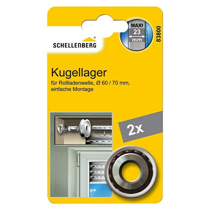 Schellenberg Kugellager MaxiDurchmesser: 40 mm, Durchmesser Achtkantwelle: 60 - 70 mm Unknown