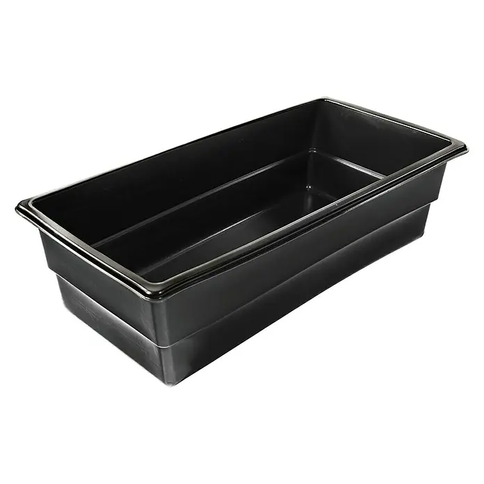 Heissner Teichschale - 149 x 79 x 45 cm, Fassungsvermögen: 380 l - Schwarze rechteckige Kunststoffwanne für den Innen- und Außenbereich, ideal für Pflanzen oder Aufbewahrung.