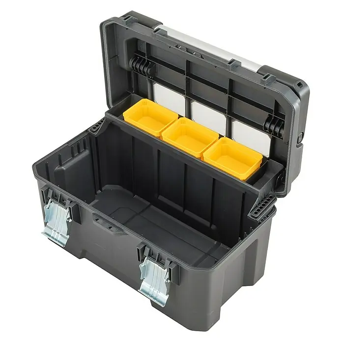 Stanley FatMax Werkzeugkasten Pro Cantilever - Kunststoff, Fassungsvermögen: 29 l, 20″ - Werkzeugkiste mit Fächern zur Aufbewahrung von Werkzeugen und Zubehör für Handwerker und Heimwerker.