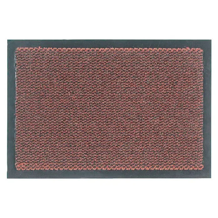 Felpudo Saphir - Colores surtidos, 90 x 60 cm - Felpudo rectangular marrón con borde negro, ideal para entradas para atrapar suciedad y humedad.