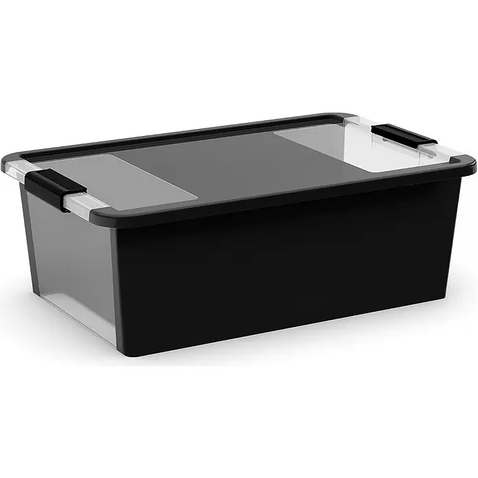 Proregal Aufbewahrungsbox-Set SuperSparSet 10x STORAGE mit Deckel - Kunststoff, Schwarz, 10 Stk.