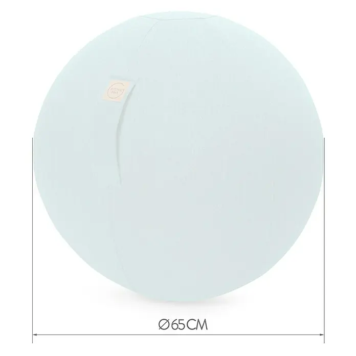 Sitting Ball Gymnastikball Felt - Aquarius, Durchmesser: 65 cm, 100 % Polyester - Nahaufnahme eines Sitzballs mit einem Durchmesser von 65 cm, ideal für Büro oder Zuhause, zur Förderung einer gesunden Körperhaltung.
