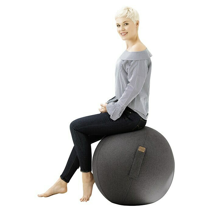 Sitting Ball Gymnastikball FeltAnthrazit, Durchmesser: 65 cm, Material Bezug: 100 % Polyester Mood Shot