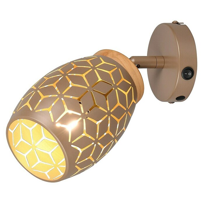 Reality Leuchten Bidar Wandlamp Bidar (Koffie, E14, Diameter: 12 cm) | BAUHAUS