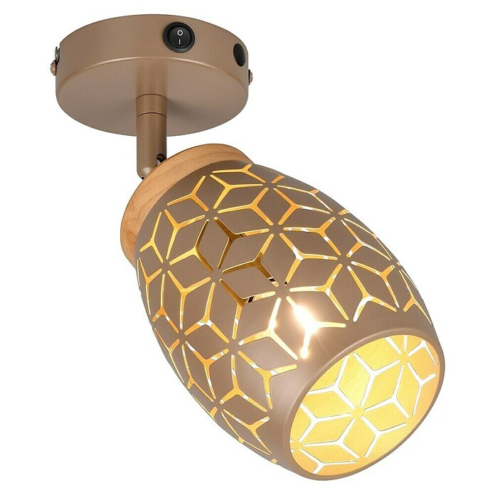 Reality Leuchten Bidar Wandlamp Bidar (Koffie, E14, Diameter: 12 cm) | BAUHAUS