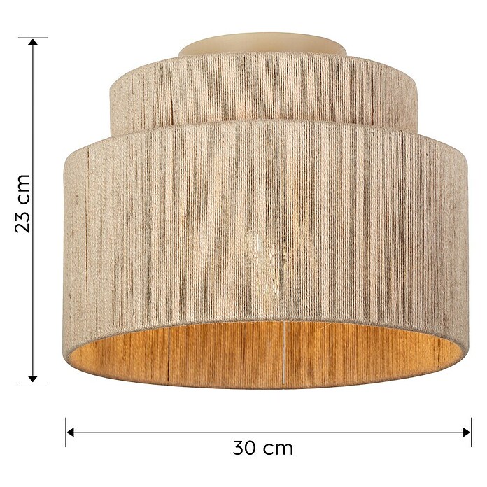 Trio Lighting Plafondlamp Smilla (Bruin, Ø x h: 30 x 23 cm, E27) | BAUHAUS