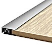 LOGOCLIC Abschlussprofil (Silber, 2,7 m x 26 mm, Montageart: Stecken)