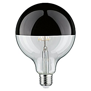 Paulmann LED-Lampe Vintage Globe-Form G125 (E27, Warmweiß, 600 lm, 6,5 W, Farbe: Klar/Schwarz, Glänzend)