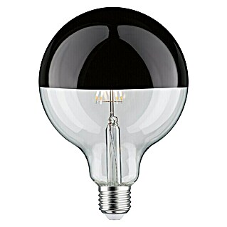 Paulmann LED-Lampe Vintage Globe-Form E27 (E27, Warmweiß, Klar/Schwarz, G125, Glänzend)