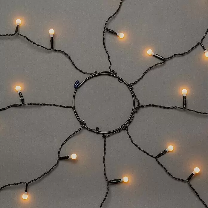Konstsmide LED-Lichterkette Baummantel - Außen, Lichtfarbe: Bernstein, Anzahl Leuchtmittel: 240 Stk., Netzbetrieben, 12,4 m - Ansicht von oben